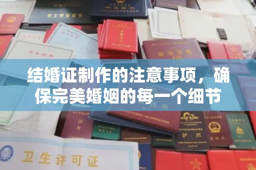 焉耆结婚证制作的注意事项，确保完美婚姻的每一个细节