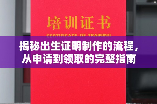 焉耆揭秘出生证明制作的流程，从申请到领取的完整指南