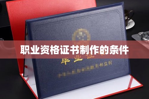 焉耆职业资格证书制作的条件