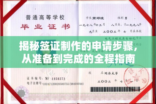 焉耆揭秘签证制作的申请步骤，从准备到完成的全程指南