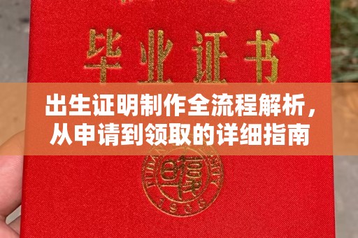焉耆出生证明制作全流程解析，从申请到领取的详细指南